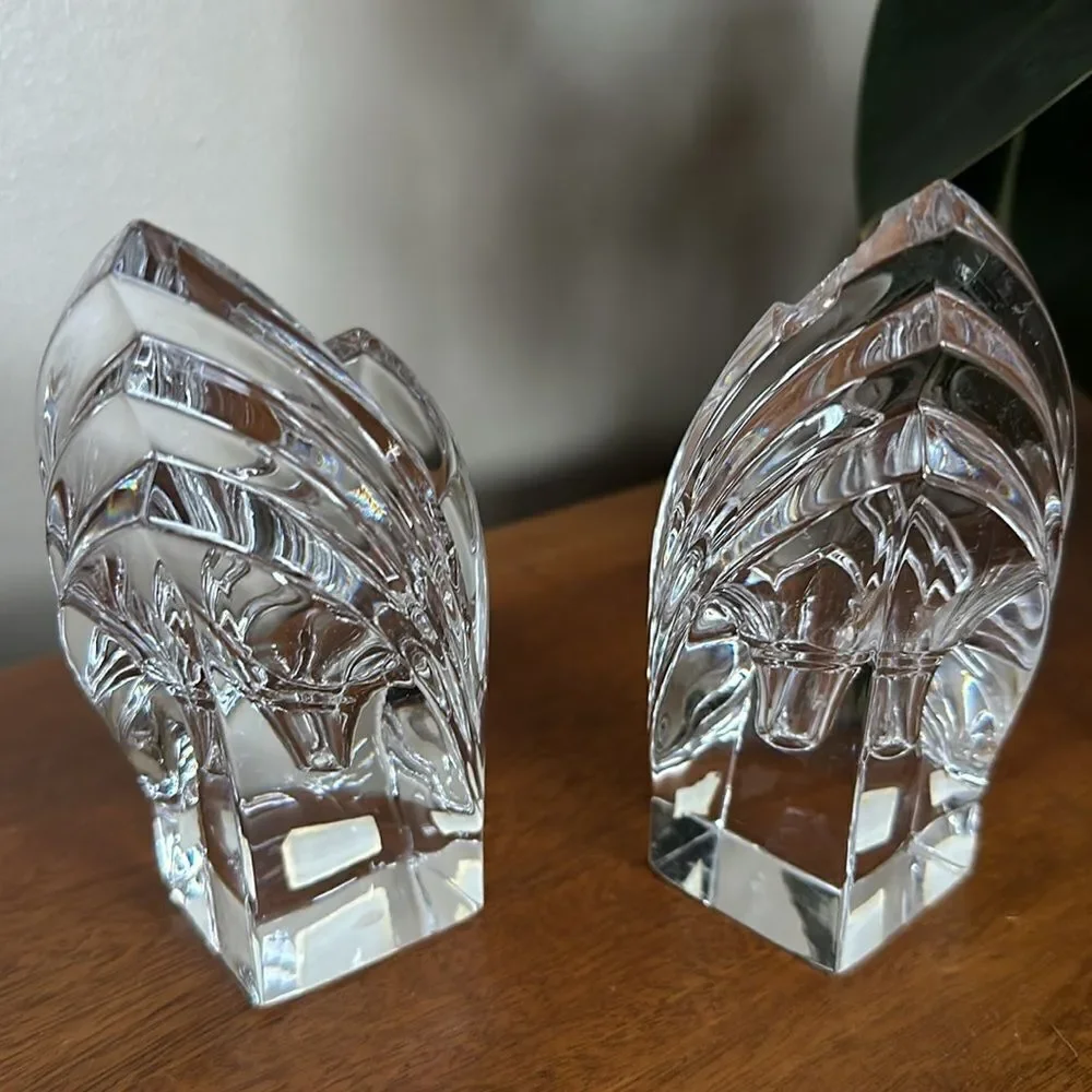 Mikasa Crystal Tulip Flower Taper Candle Holders!